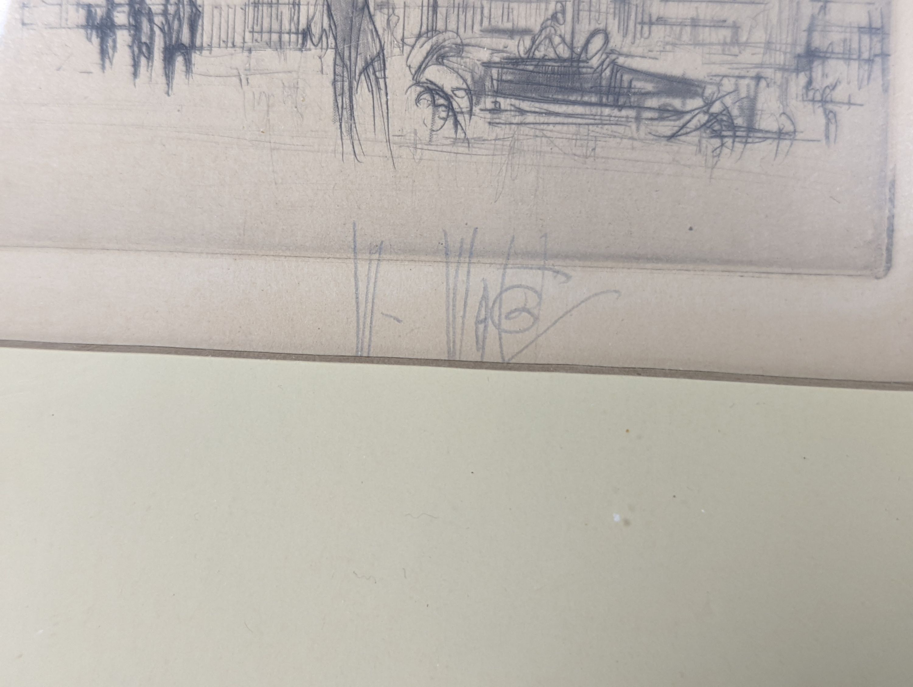 William Walcot (1874-1943), two etchings, London scenes, signed in pencil, 15 x 30cm and 15 x 23cm